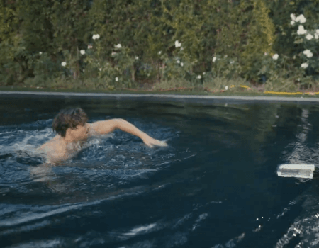 Swimming against the Jet P is a workout experience